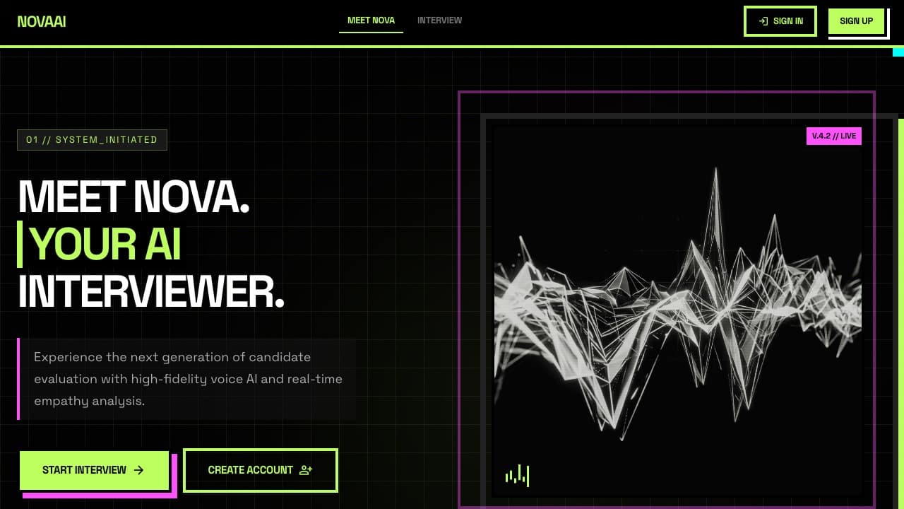 Screenshot of NovaAI